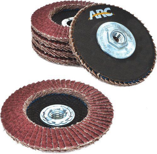 Arc abrasives 1063346-2 type 29 aluminum oxide flap discs  80 grit  4-inch x 5/8 for sale