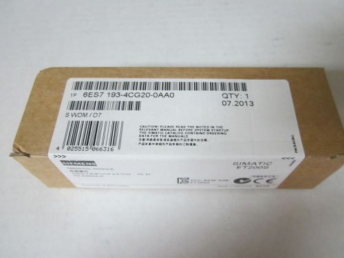 Siemens Terminal Module 6ES7 193-4CG20-0AA0 Simatic ET200S New Nib