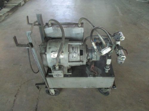 VICKERS S214 V23521B12 VANE PUMP W/ REULAND 17099 D000-39 5 HP 1800 RPM MOTOR