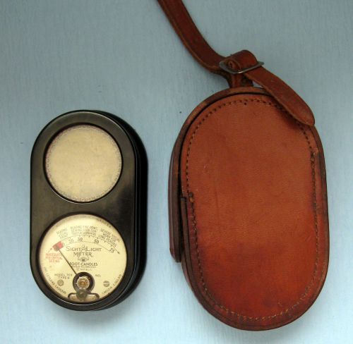 Vtg 1930&#039;s Weston Sight Light Meter 0-75 Candlepower Model 703 Bakelite w/Case