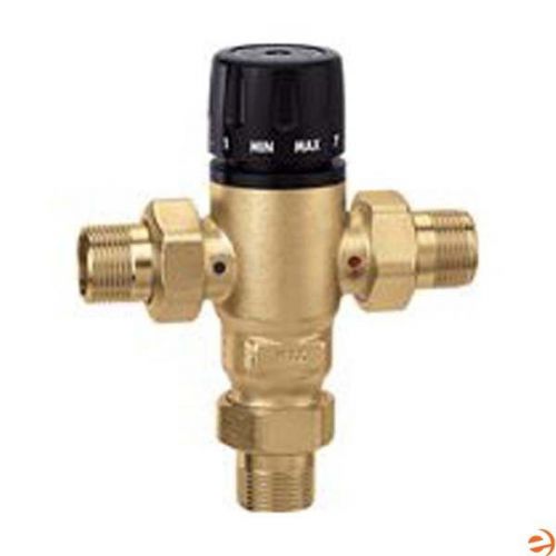 Caleffi MixingCal 3-Way Thermostatic Mixing Valve w/ checks, 3/4&#034; NPT 521500AC