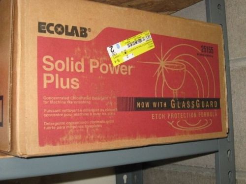 1 Case of Ecolab Solid Power Plus Dishwasher Detergent (4 9lb Units)