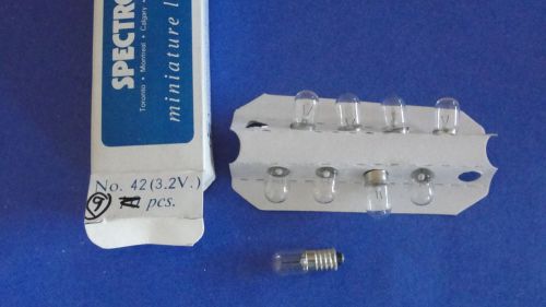 #42 3.2V - QTY 9 - NEW MINIATURE LAMP BULB SPECTRO  42