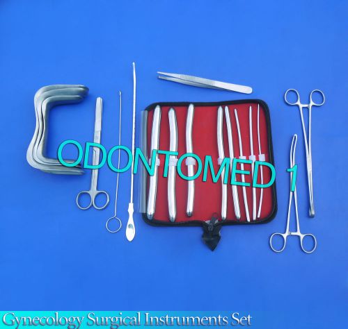 Gynecology surgical instruments kit forceps , sims speculum+hegar dilators kit for sale