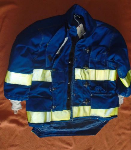 Morning Pride Blue Bunker Coat Turnout Gear Coat New Manu.2005 Size 50 NC