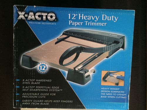 Brand new x-acto 12&#034; heavy duty paper trimmer 12 sheets capacity * model 26312 for sale