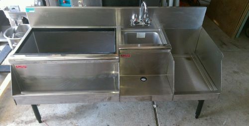 Supreme Metal Ice Bin, Hand Sink / Blender Station and Drain Board