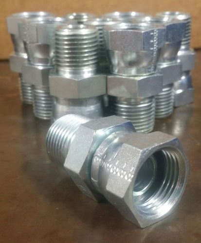 (10) 3/4&#034; x 3/4&#034; hydraulic adapter male npt x female npt swivel -12 x -12 for sale