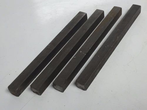 4 Piece Steel Bar 8&#034; L x 5/8&#034; Square Rod Punch Lathe Metal Material Scrap Stock