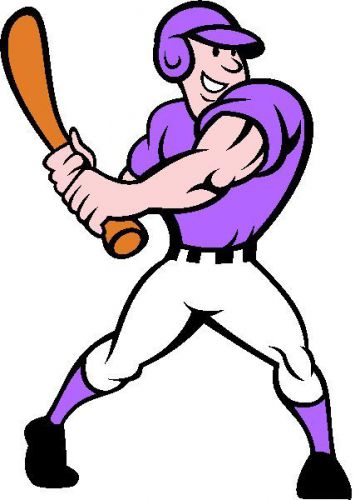 30 Custom Purple Baseball Player Personalized Address Labels