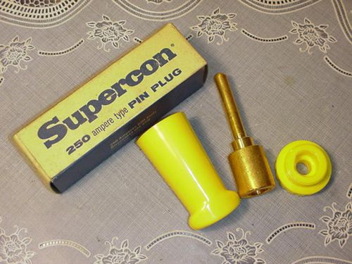 Superior Electric PP250GY SuperCon 250 Ampere Pin Plug YELLOW NEW IN BOX!