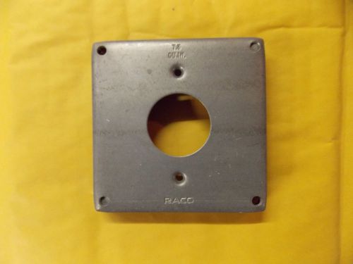 electrail 4&#034; square cover singel recpt. 1 3/8&#034; hole