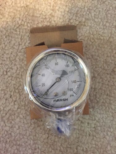 Marsh/Bellofram 0-160 Stainless Steel Pressure Gauge