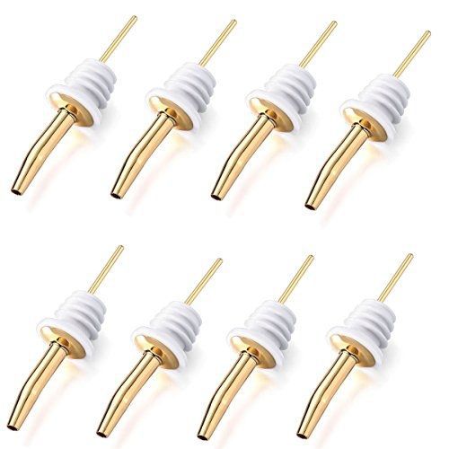 Generic Metal Liquor Pourers Bottle Pourers Golden Color 12 PCS