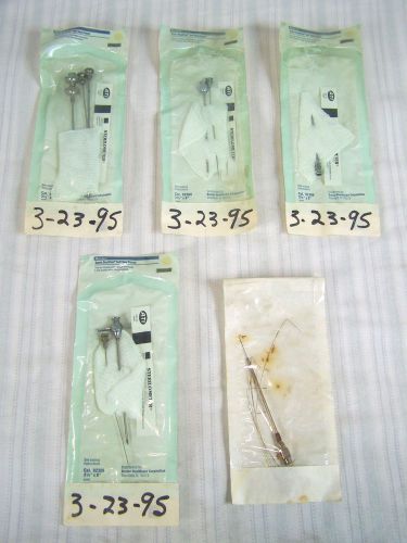 LOT OF 9 STERILZIED NEEDLES FROM 1995 METAL FOR GLASS SYRINGES IN PACKAGES VNTG