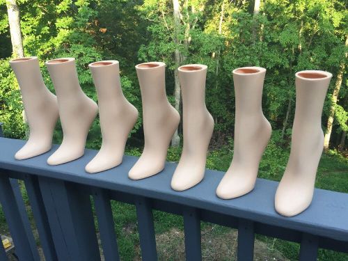 Lot of 7 Mannequine Feet, #W-40 RPM Shoe Form, Made in Auburn, NY, Hard to Find