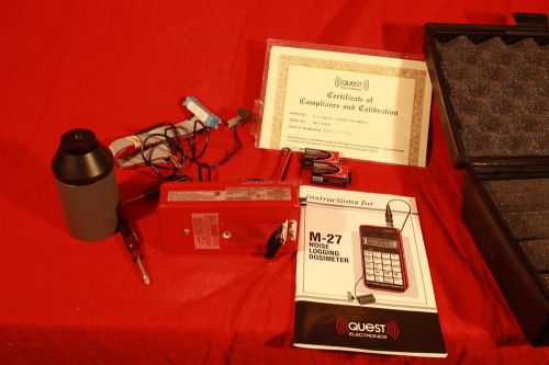 QUEST M-27  Permissible Noise Logging Dosimeter + QC-10 Calibrator 114dB-1000Hz