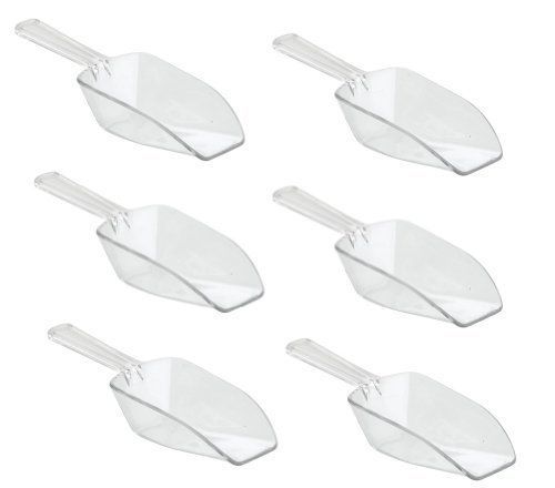 6 multi-purpose clear plastic scoops food service restaurant buffet serving for sale