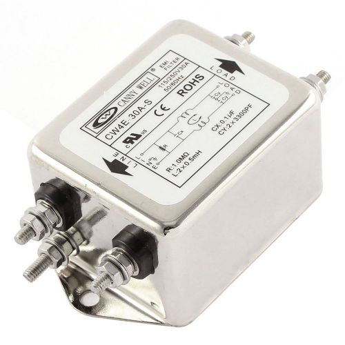 Uxcell AC 115/250V 30A CW4E-30A-S Noise Suppressor Power EMI Filter