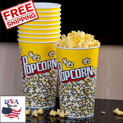 Carnival King 64 oz. Round Paper Popcorn Bucket - 180 / Pack