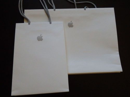New -Apple store 2 papers bag with logo