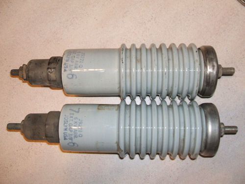 LOT OF (2) USED LIGHTING ARRESTERS J9221-Q 6KV ARR. EXT.GAP 3/8 JOSLYN USA