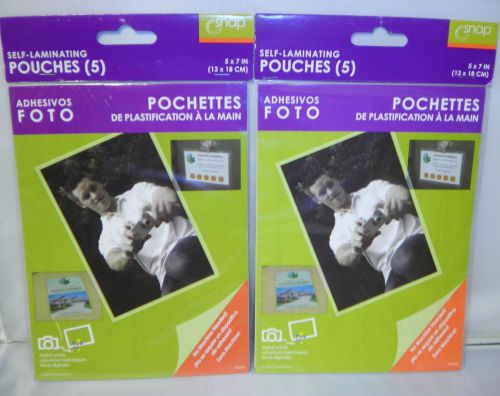 SNAP PINNACLE FRAMES SELF SEALING SELF-LAMINATING POUCHES 5&#034; X 7&#034; SHEETS X 10x