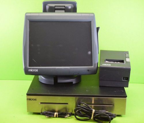 Micros Workstation 5A Terminal Touch POS System w/ Drawer, Printer Mi2