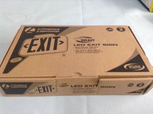 Lithonia Lighting Green LED Exit Sign, 120/277 VAC, EXG LED M6 | (7.4)