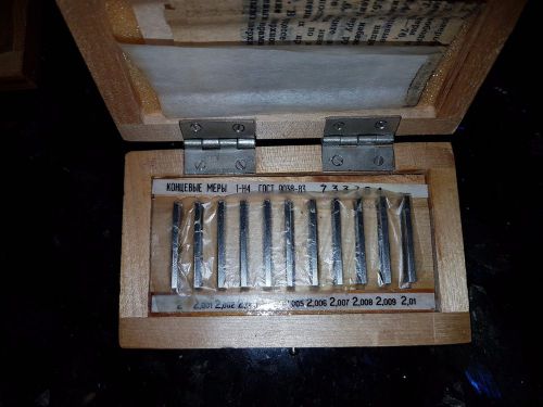 Precision Metric Slip Gauge Block Set №10 (2-2.01) mm 11pcs USSR Top Grade!