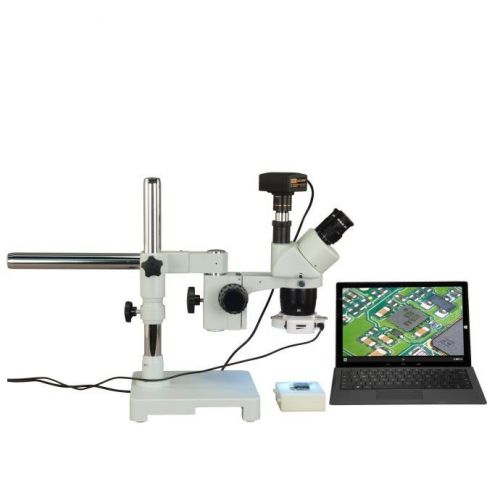 Trinocular 10x-20x-30x-60x 720p wifi boom stereo microscope+56 led ring light for sale