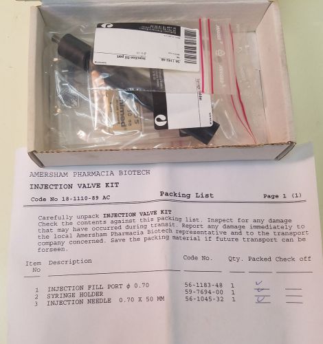 New ge amersham pharmacia biotech, injection valve kit, 18-1110-89, 59-7694-00 for sale