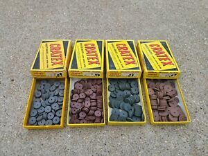 NOS MISC. LOT OF GROBET USA CRATEX RUBBERIZED ABRASIVES WHEELS SIZE 1/2&#034; &amp; 5/8&#034;