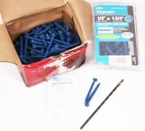 122 RedHead Tapcon Blue Seal Masonry Tapping Screws 3/16&#034; &amp; 1/4&#034;x1 3/4&#034; Hex Head