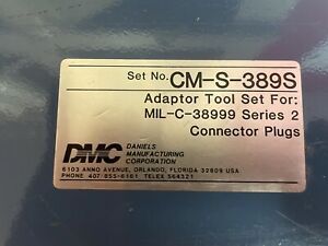 DMC Adaptor Tool Set For MIL-C-38999 Series 2 Connector Plugs CM-S-389S