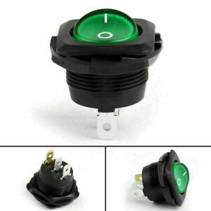 1 Waterproof R13-135B Rocker Switch 3Pin 2 Position ON-OFF 10A/16A Green F1