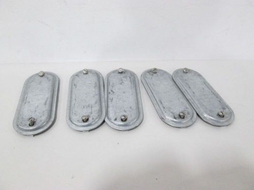 LOT 5 NEW APPLETON FM 7 1-1/2 6X2-1/2IN STEEL CONDUIT COVER PLATE D323423