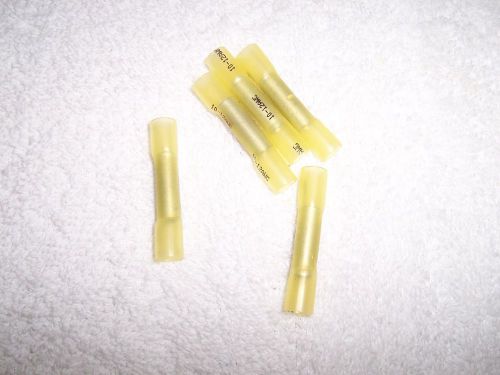 YELLOW HEAT SHRINK BUTT CONNECTORS- 10-12 GAUGE- 25 PCS