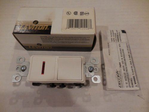 Leviton Decora Single Pole Combo Switch &amp; Pilot Light 5626-W NEW IN BOX