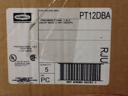 HUBBELL PT12DBA PREM-TRAK &amp; PLUGTRAK, DEEP BOX