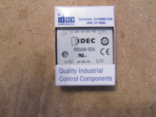 IDEC  RSSAN-50A  SSR, DIN/PANEL MOUNT, 660VAC, 280VAC 50A