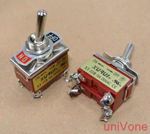 Toggle switch 15a 2poles on-off dpst metal labled x2pcs for sale