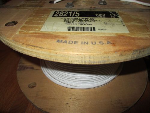 Alpha 2821/5 600 v shield, multiconductor, ptfe, ptfe tape spc sp braid 450ftft. for sale