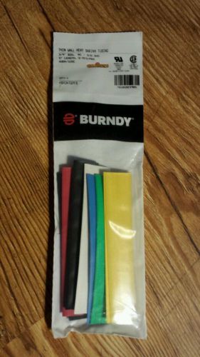 Burndy thin wall heat shrink tubing 3/4&#034; #1 - 3/0 awg 6&#034; long 8pcs/pkg 600v/120c for sale