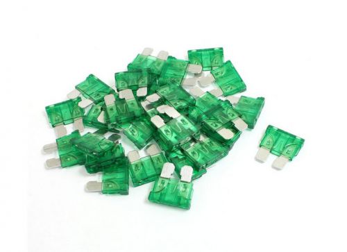 30 Pcs 30 AMP Automotive Car Truck SUV Plug in Blade Fuse Green