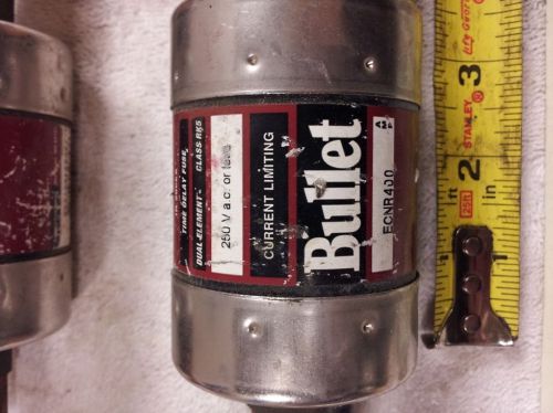 (1) bullet #ecnr400 industrial time delay fuse 250vac for sale