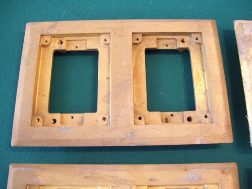 One - used - walker omnibox #827c - brass 2-gang floor box carpet flange for sale