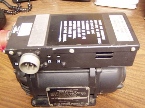 Aircraft inverter motor generator PU-543 C/A input 28vdc 3 phase output 24.9 amp