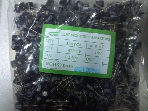 16v470uf 16v 8*7mm Electrolytic Capacitor    500PCS