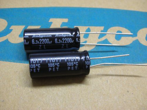 150,Rubycon 6.3V 2200UF Electrolytic Capacitor 10X23mm